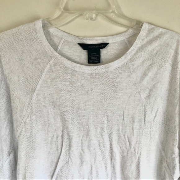 Calvin Klein Jeans Snake Pattern Baseball Tee - Picture 2 of 4